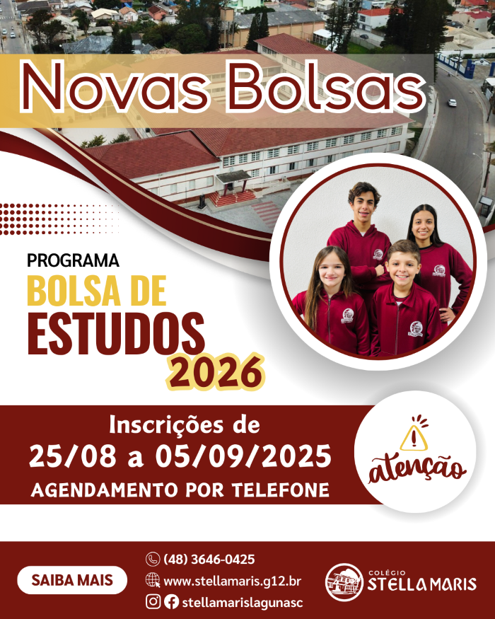 POST BOLSA DE ESTUDOS 2026 NOVAS BOLSAS